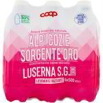 Acqua lievemente frizzante alpi cozie sorgente oro
COOP
6 X 500 ML